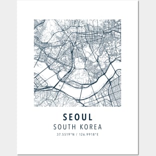 seoul simple map Posters and Art